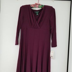 BRAND NEW, Ralph Polo Dress, Burgundy, size 8P